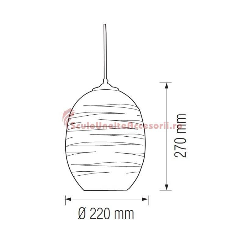 Pendul Laser Chrome-2, max. 60 W, sticla